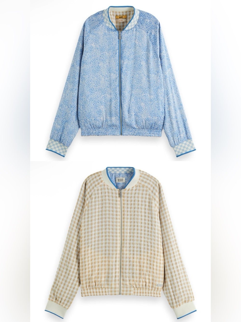 Scotch & Soda Searsucker Reversible Bomber Jacket